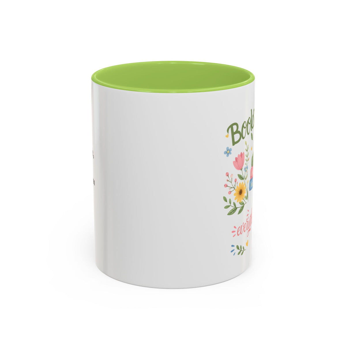 Books and Coffee Mug — "Books and Coffee Make Everything Perfect" Ceramic Accent Mug