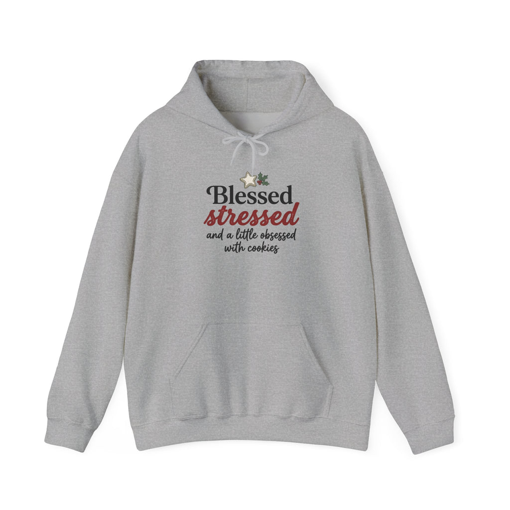 Hoodie — "Blessed, Stressed and a Little Obsessed with Cooking" Cozy Chef Sweatshirt