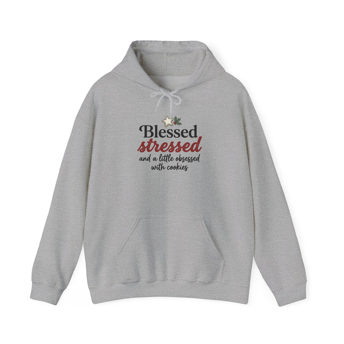 Hoodie — "Blessed, Stressed and a Little Obsessed with Cooking" Cozy Chef Sweatshirt