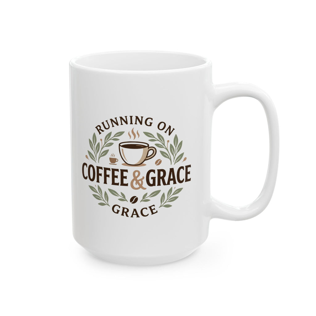Coffee Mug - "Running on Coffee and Chaos" Ceramic Tea Cup, Funny Gift for Coffee Lovers
