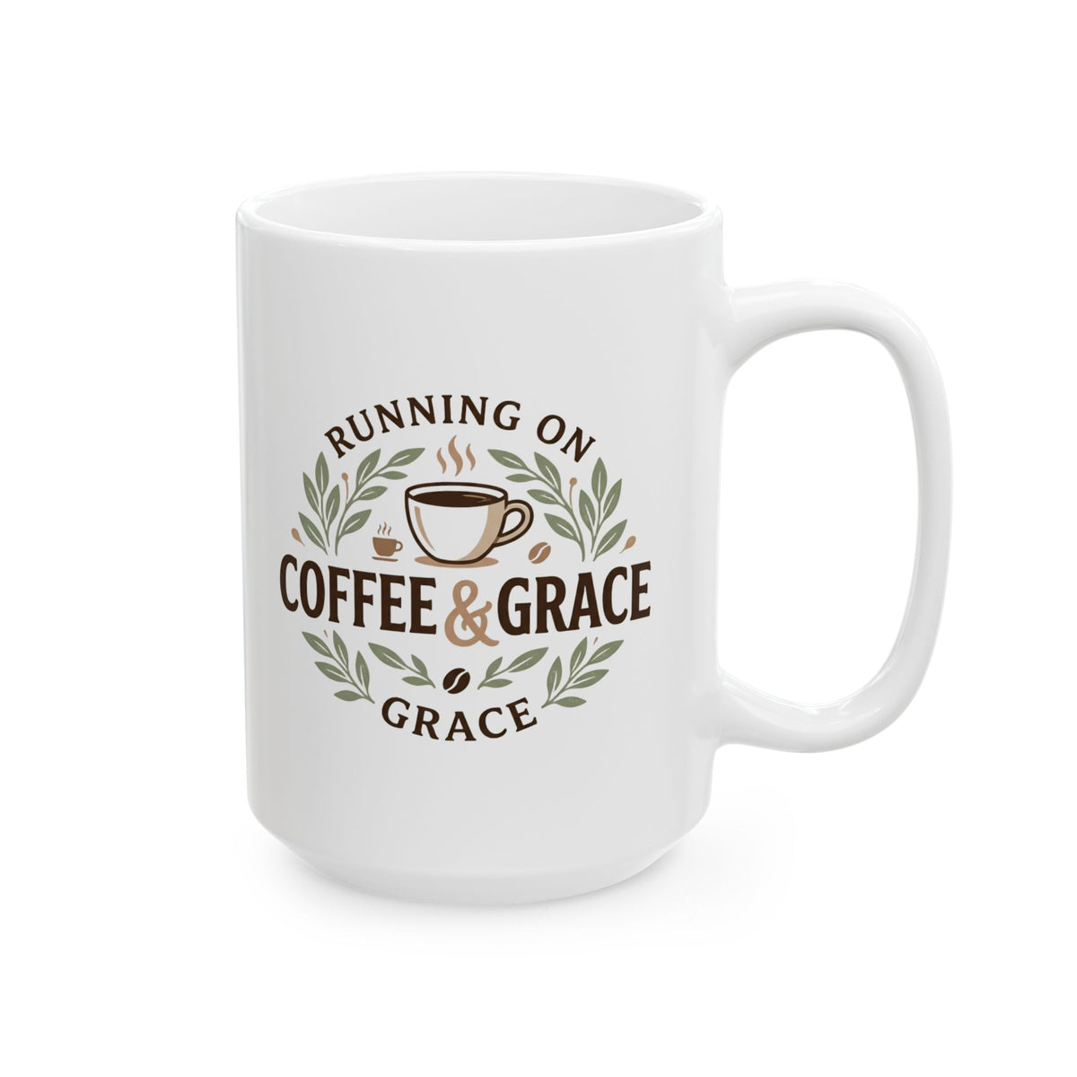 Coffee Mug - "Running on Coffee and Chaos" Ceramic Tea Cup, Funny Gift for Coffee Lovers