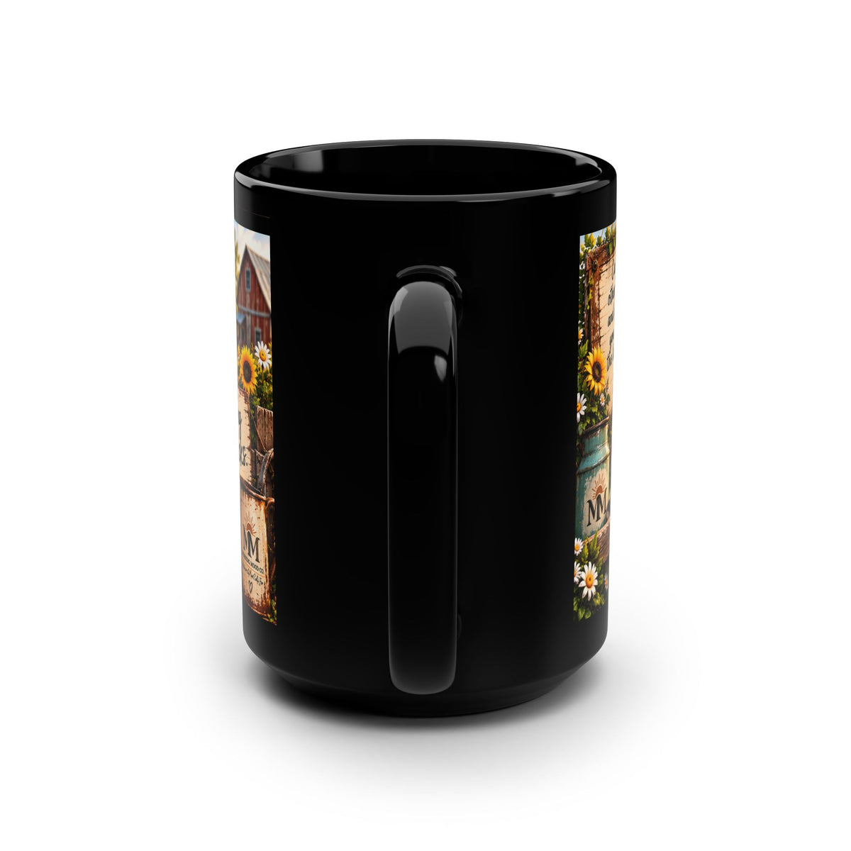 Carry Each Other Black Mug, 15oz