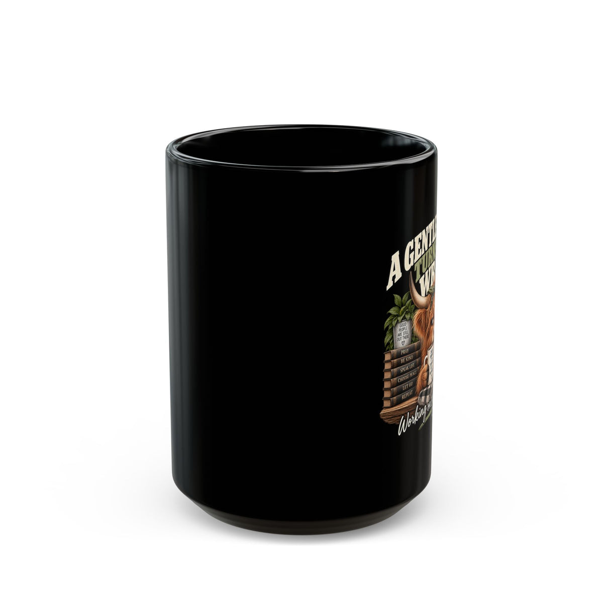 Coffee Mug — "A Gentle Answer Turns Away Wrath" Inspirational Christian Cat Coffee Mug (11oz/15oz)