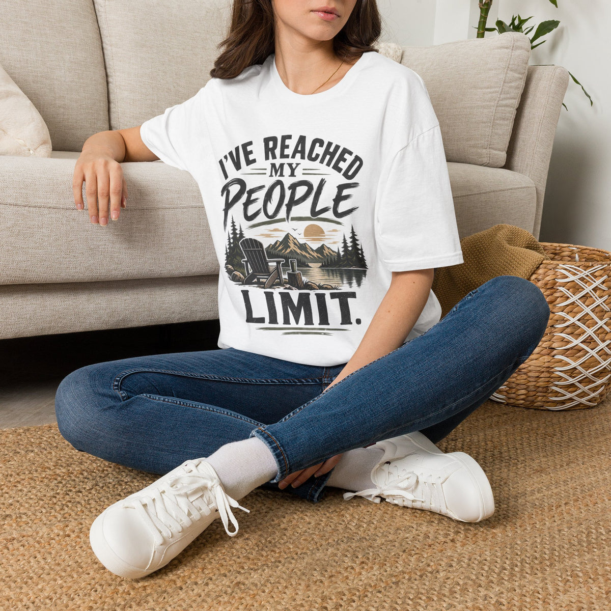 I've Reached My People Limit T-Shirt — Funny Introvert Camping Tee