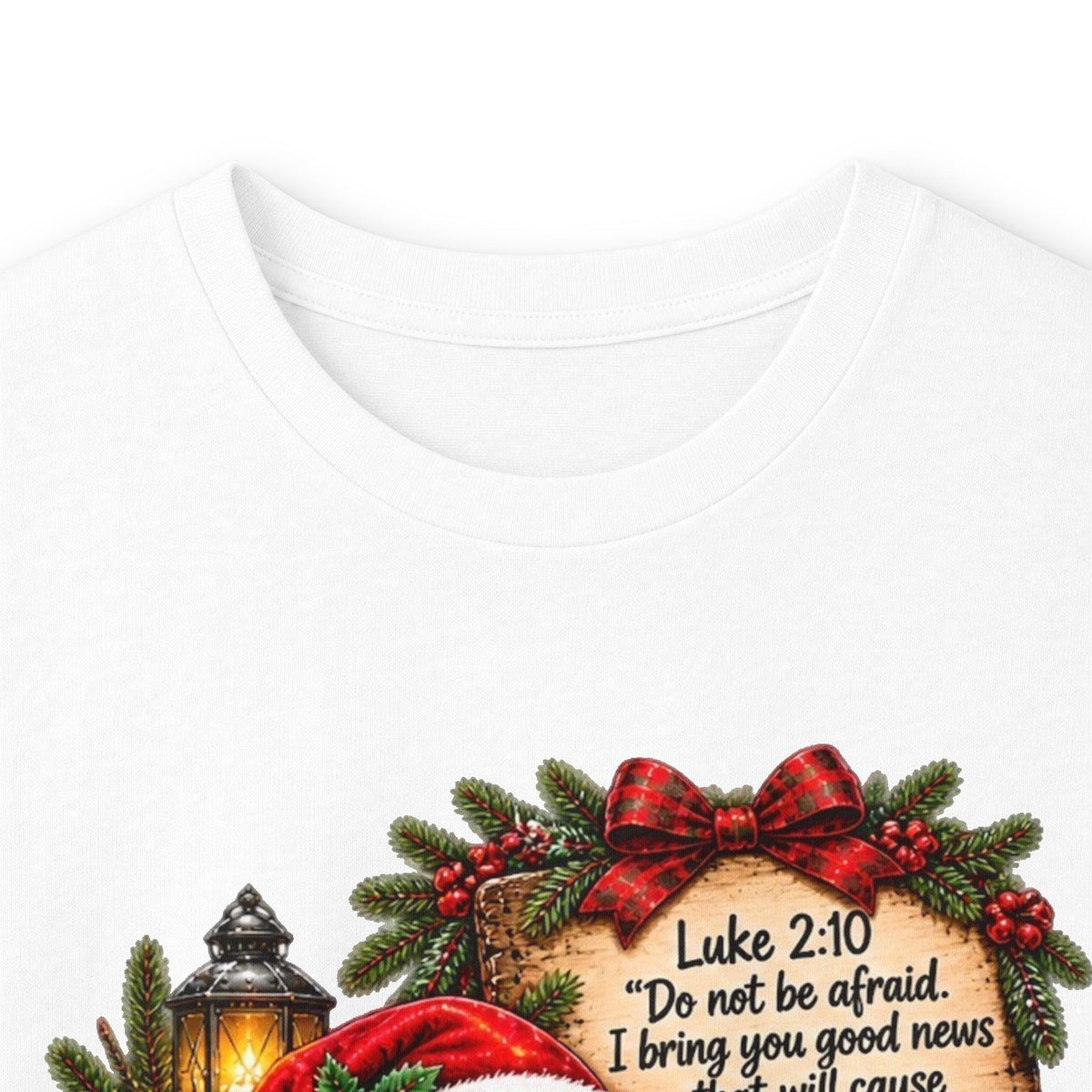Christian Christmas Shirt | Luke 2:10 Faithfully Sarcastic Turtle Tee