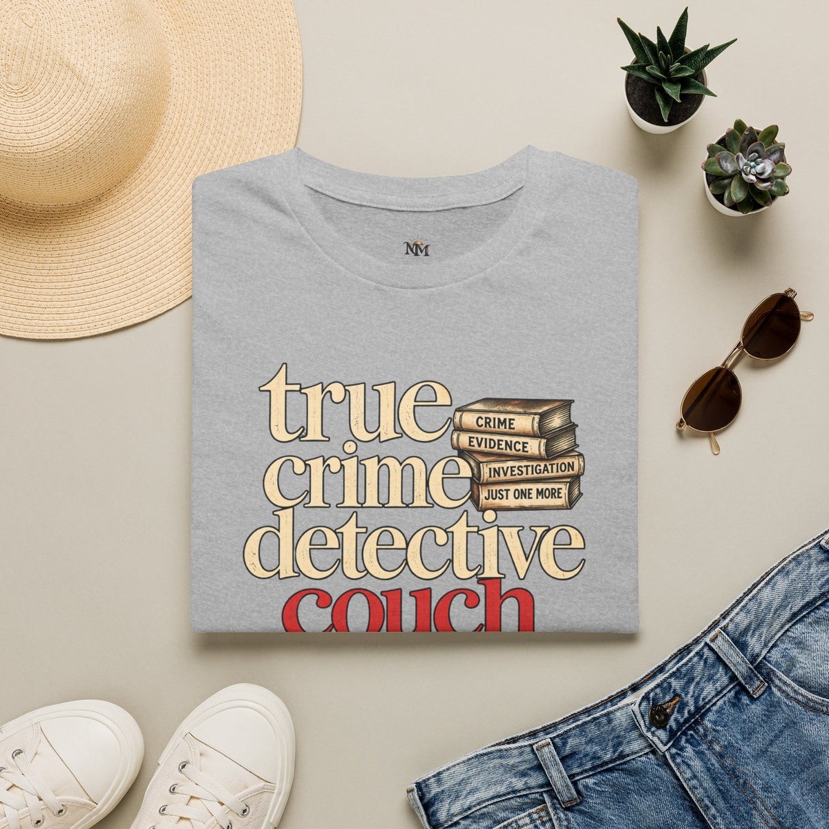 True Crime Detective Couch T-Shirt — "True Crime Detective Couch Division" Graphic Tee