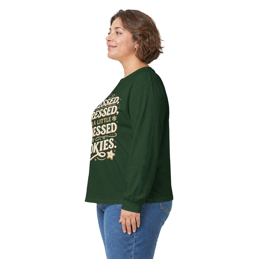 Blessed Stressed and a Little Obsessed with Cookies Long Sleeve Tee