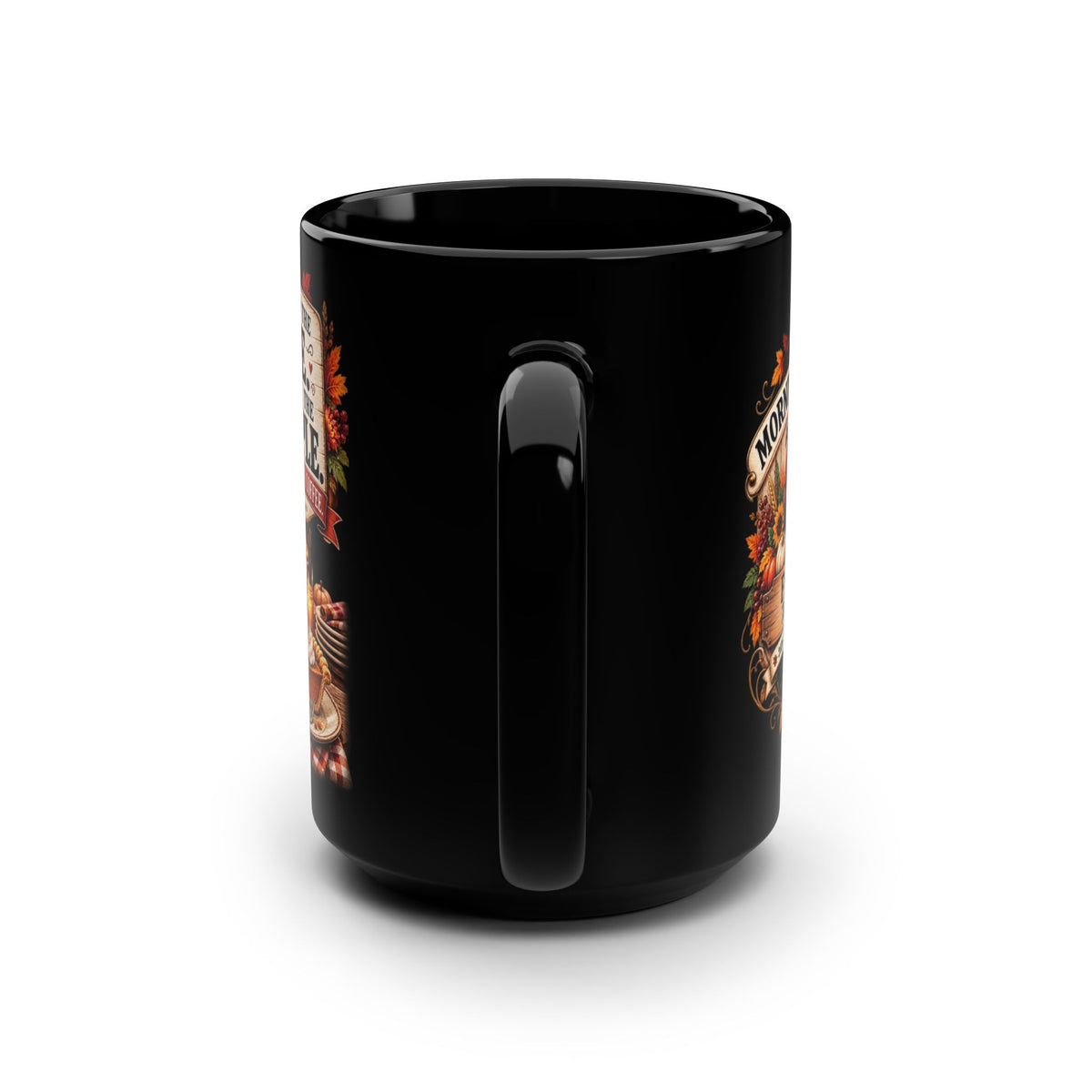Pie and People Black Mug, 15oz