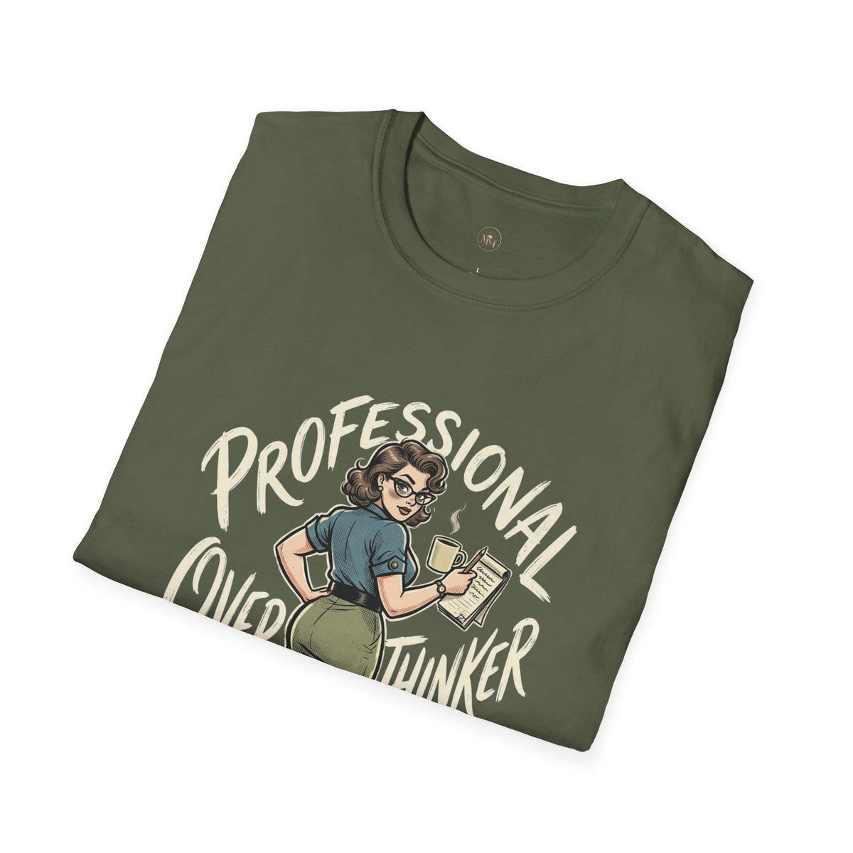 Professional Overthinker T-Shirt — Funny Vintage Coffee Lover Tee