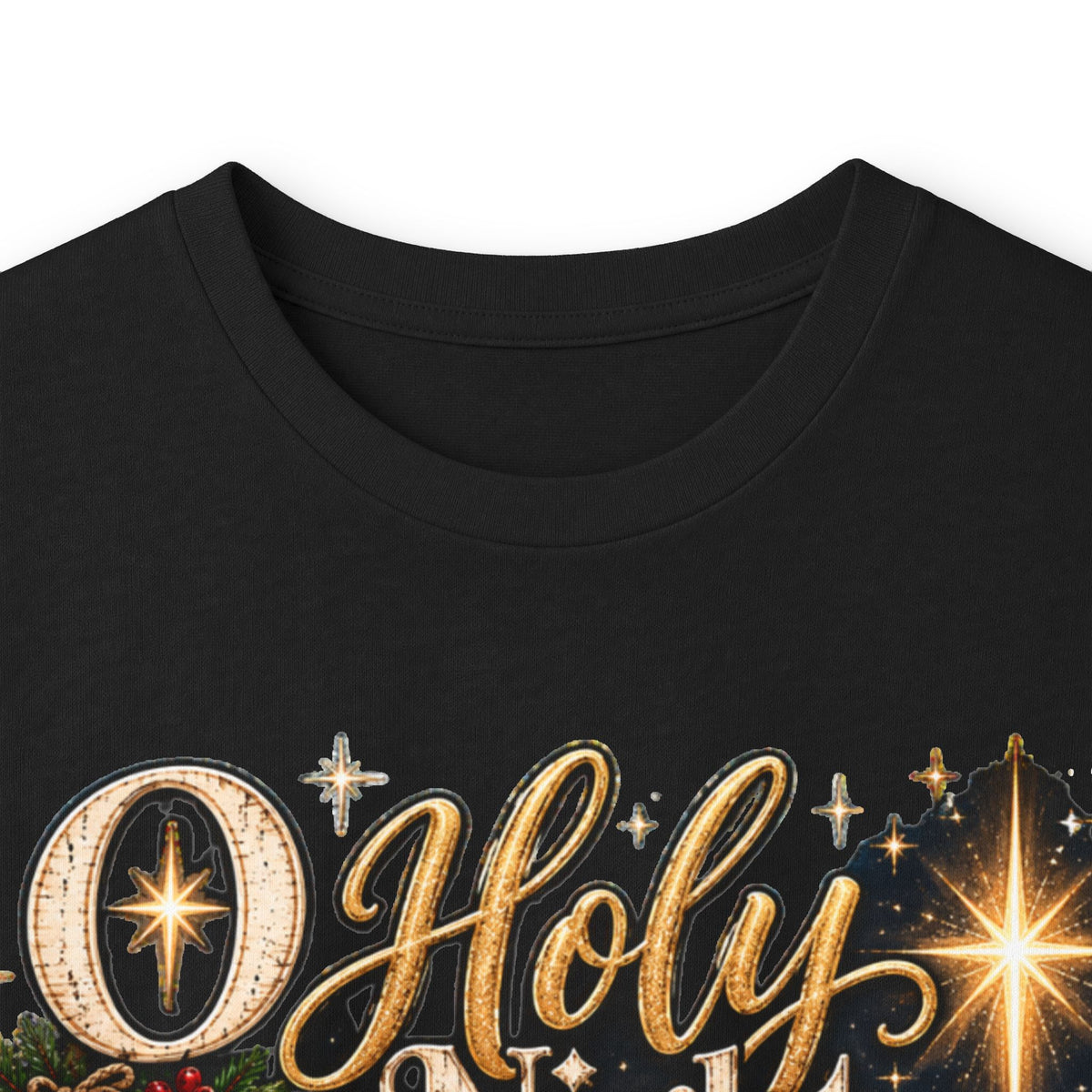 Holy Night Nativity Long Sleeve Tee — Christmas Religious Tee