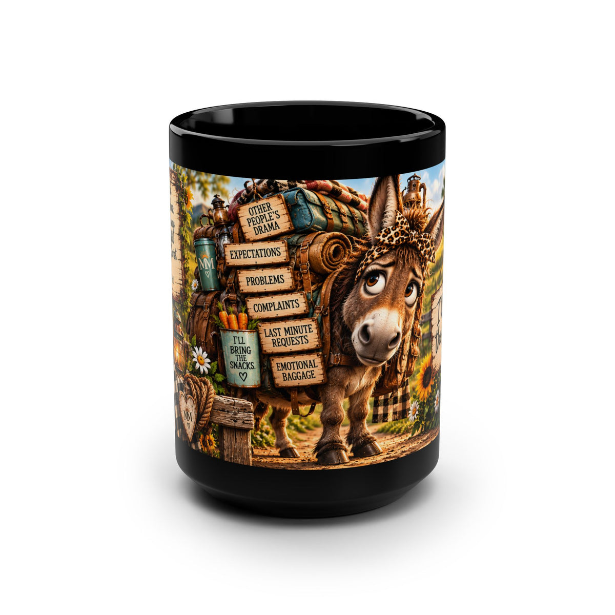 Carry Each Other Black Mug, 15oz