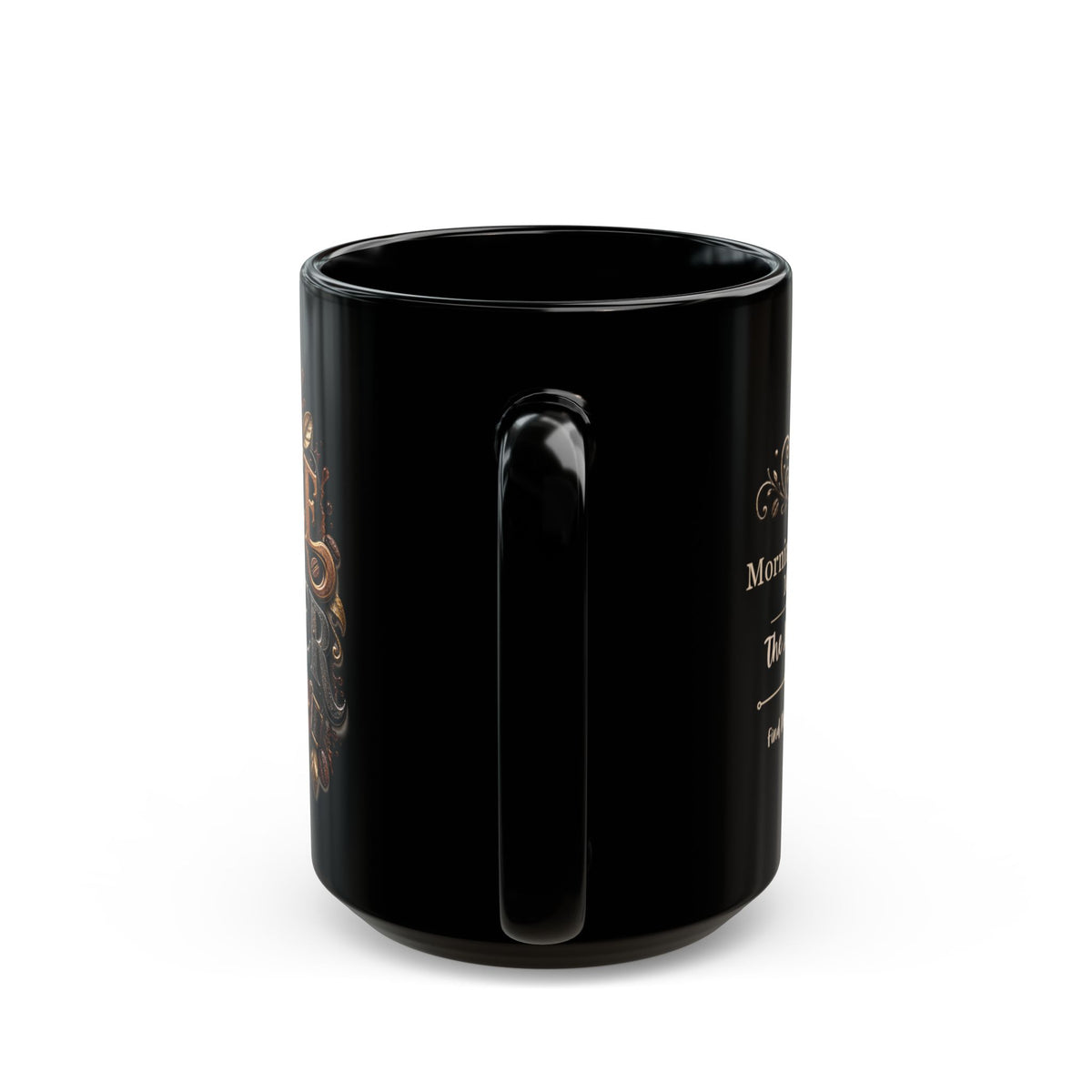 Coffee Mug — "Coffee Because Murder Is Illegal" Black Ceramic Coffee Cup (11oz/15oz)