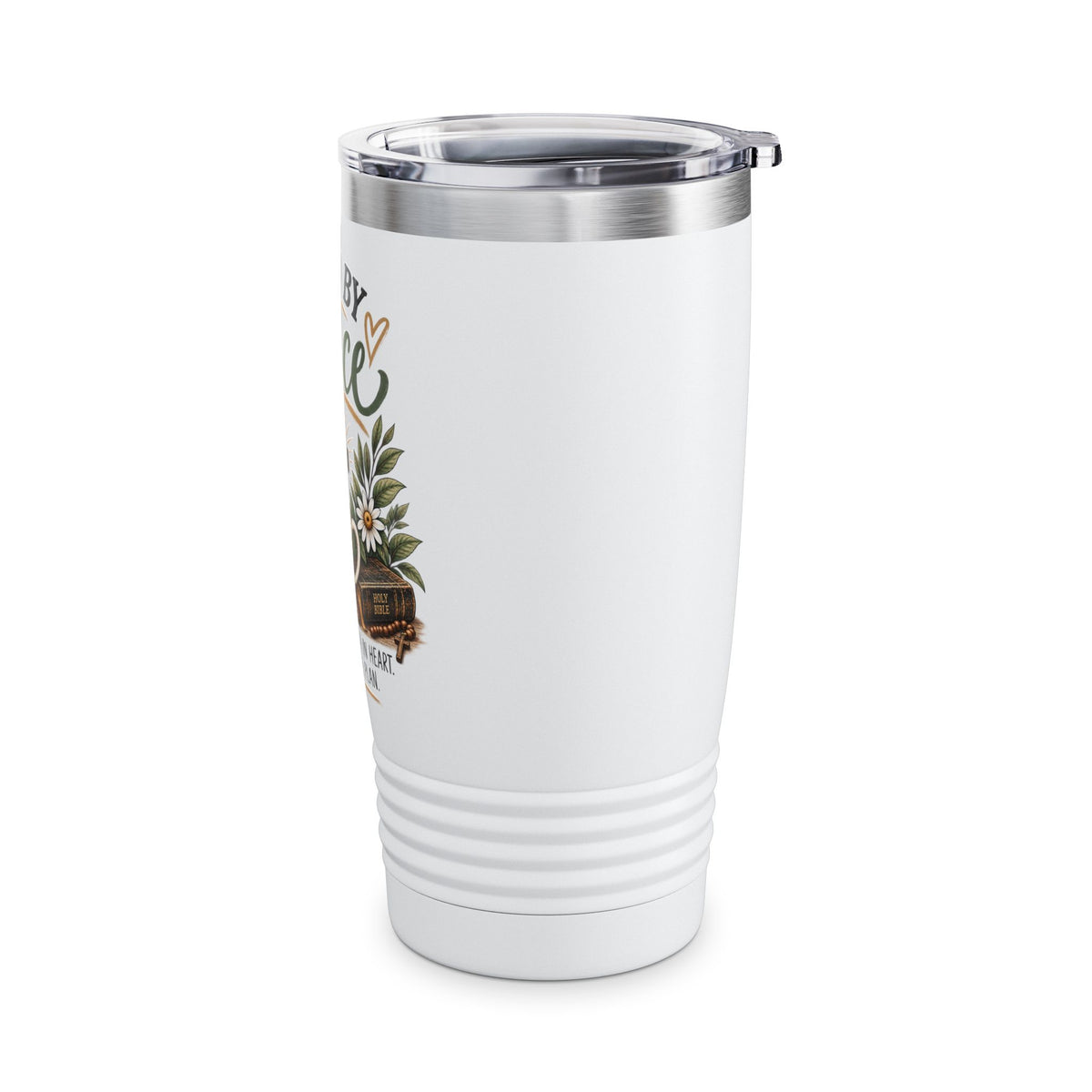 Fueled by Grace 20oz Tumbler – Faith & Coffee Stainless Travel Cup