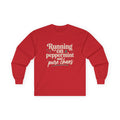"Running on Peppermint and Pure Chaos" Retro Holiday Long sleeve Tee