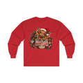 Christmas Cow Long Sleeve Tee — "Probably on the Naughty List" Holiday Shirt