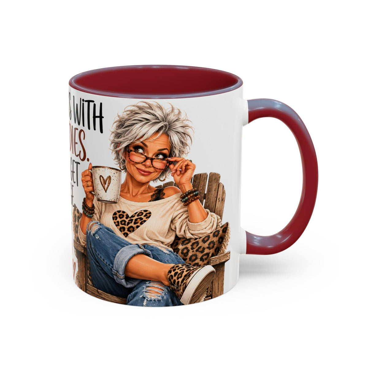 Coffee Mug — "Don't Mess With Old Ladies" Stylish Senior Woman Gift (11/15 oz)