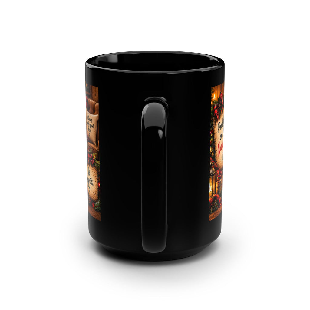 Probably on the Naughty List Black Mug, 15oz