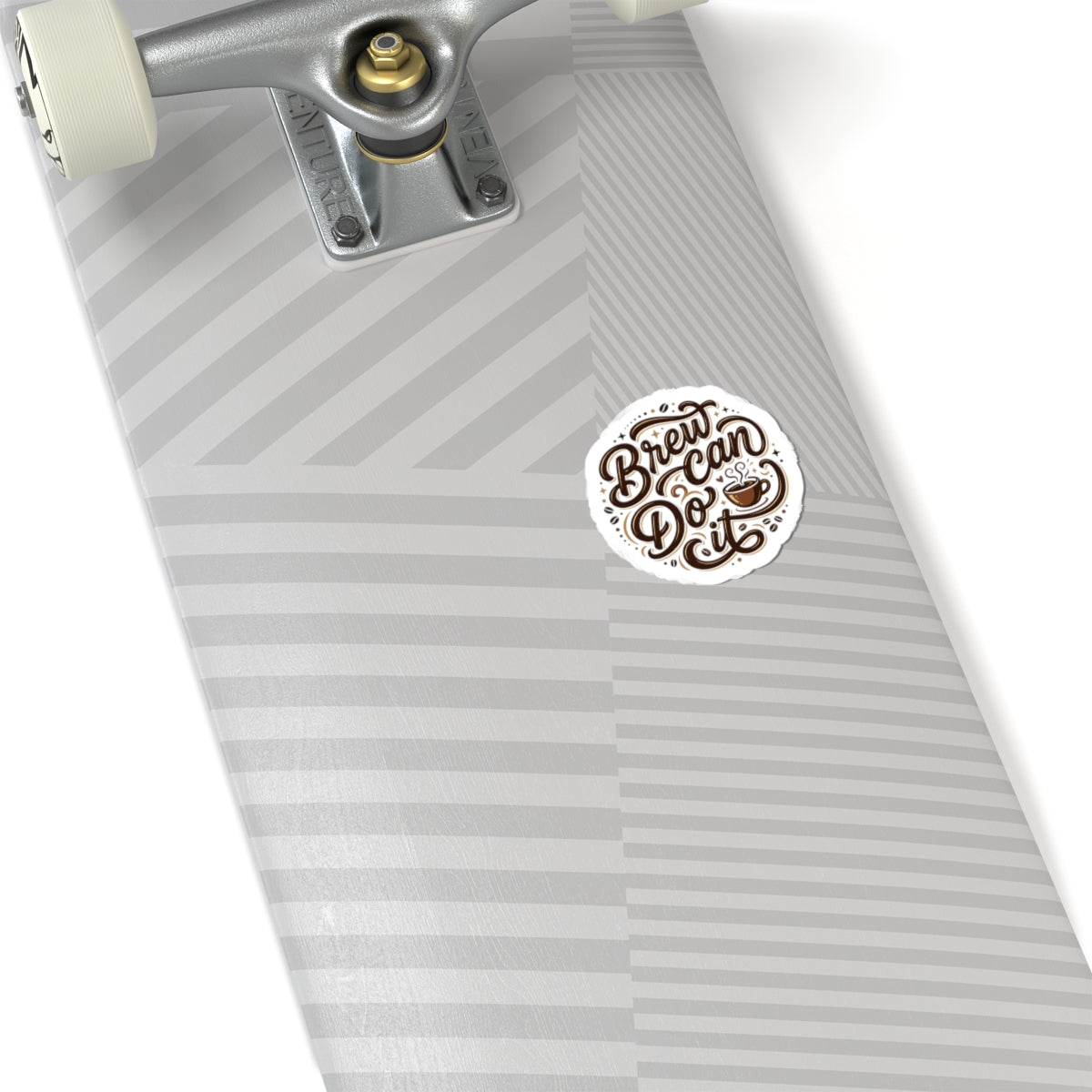 Coffee Sticker - "Brew Can Do It" Kiss-Cut Laptop Decal