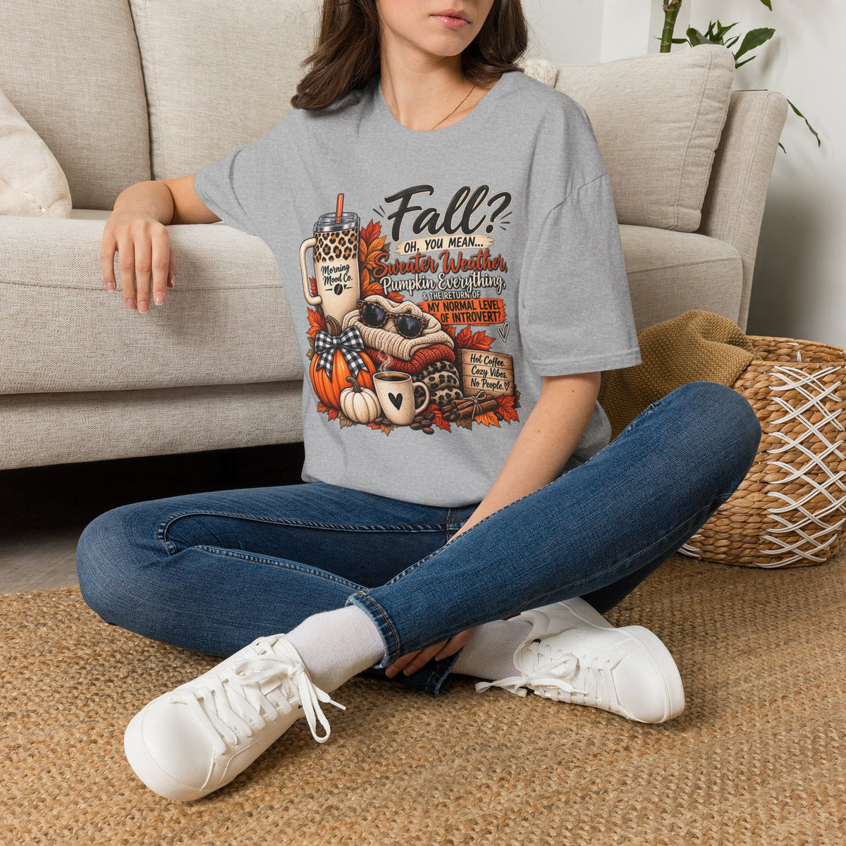 Fall My introvert Season  Unisex Softstyle T-Shirt