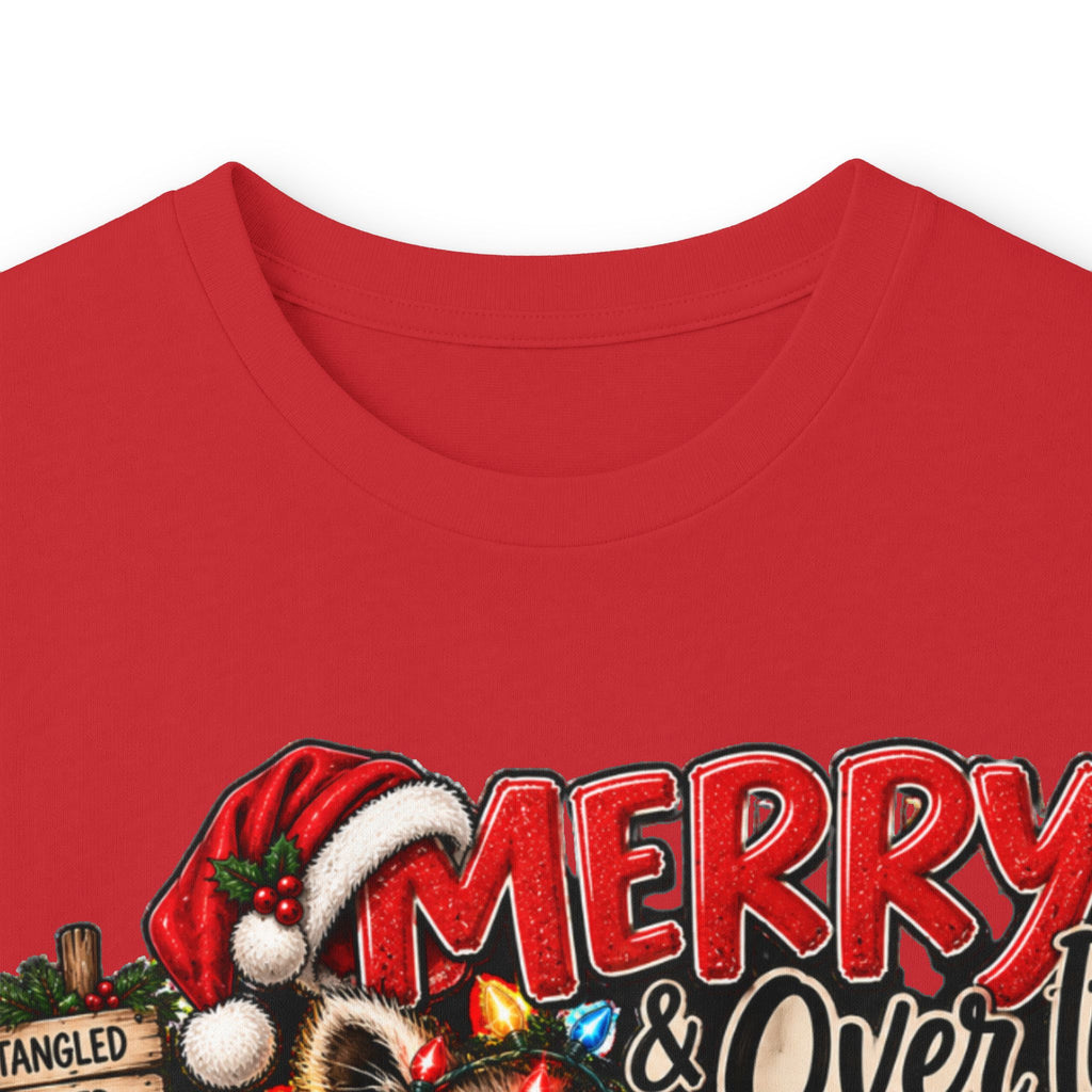 Merry Raccoon Christmas Long Sleeve Tee
