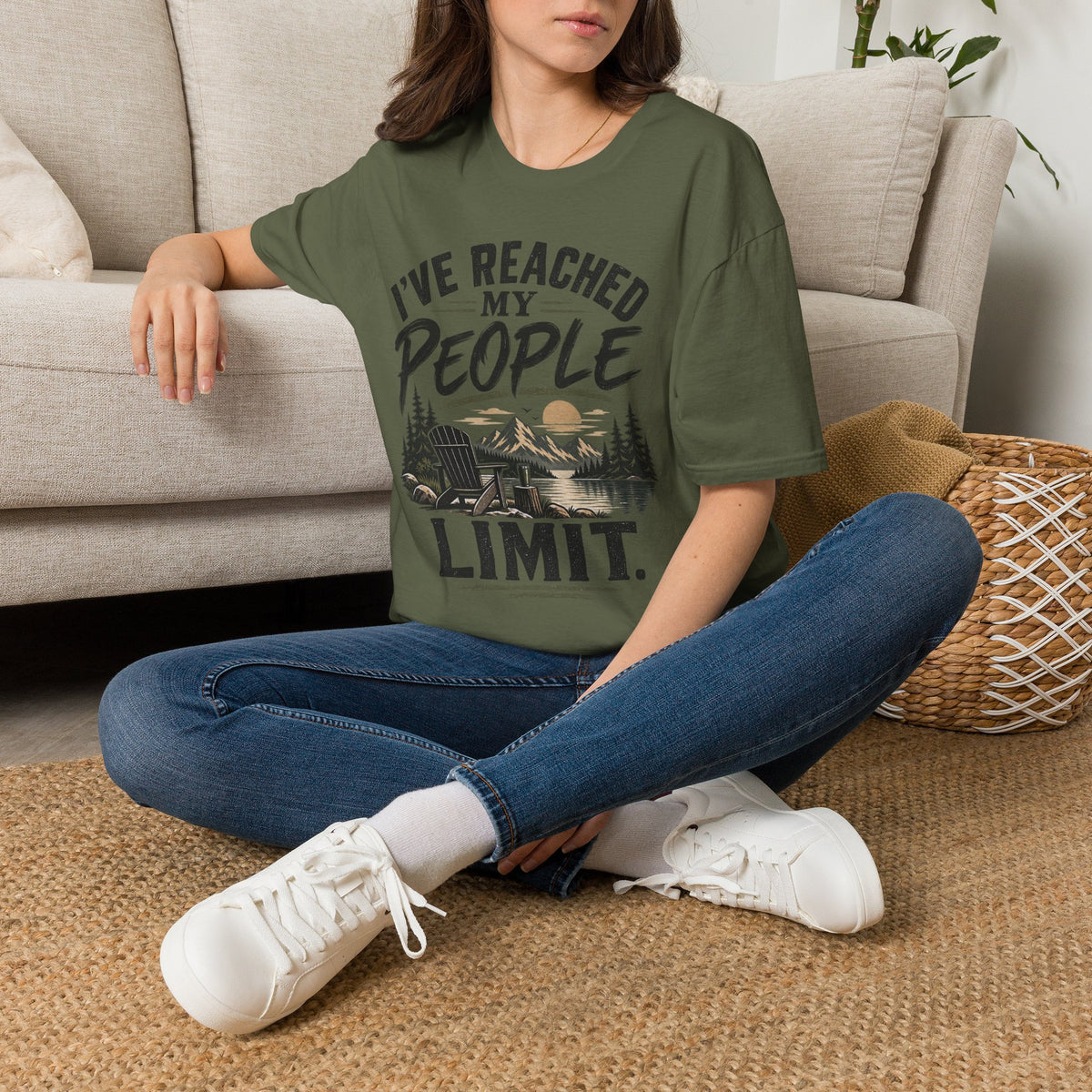 I've Reached My People Limit T-Shirt — Funny Introvert Camping Tee