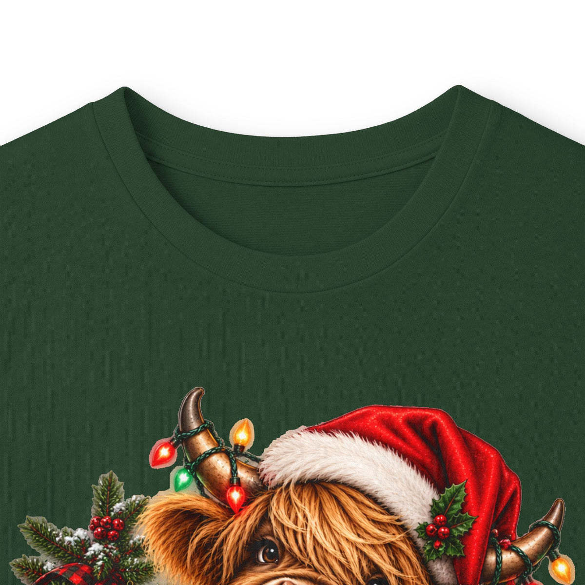 Christmas Cow Long Sleeve Tee — "Probably on the Naughty List" Holiday Shirt