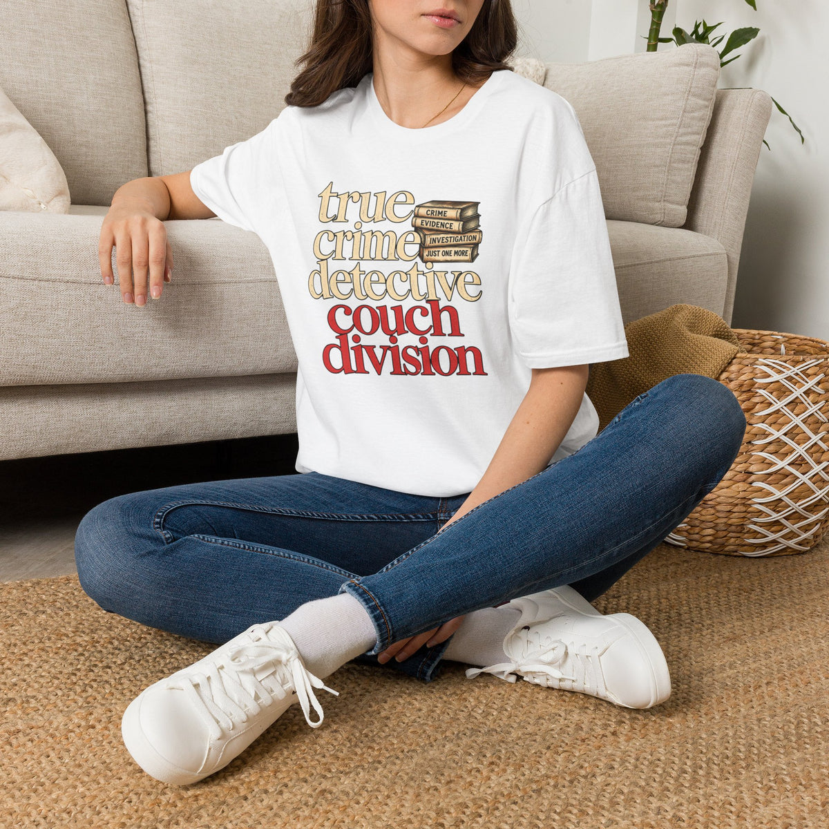 True Crime Detective Couch T-Shirt — "True Crime Detective Couch Division" Graphic Tee