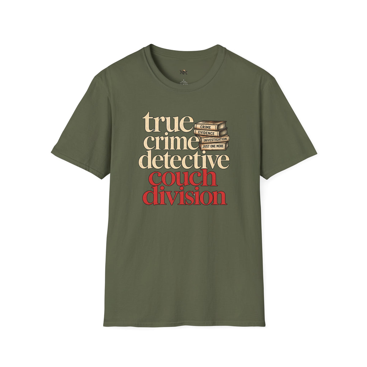 True Crime Detective Couch T-Shirt — "True Crime Detective Couch Division" Graphic Tee