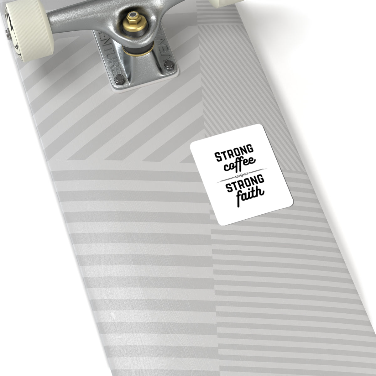 Strong Coffee Strong Faith Sticker — Inspirational Christian Vinyl Sticker