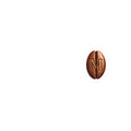 Coffee Bean Monogram Sticker – Personalized 'M' Laptop Decal