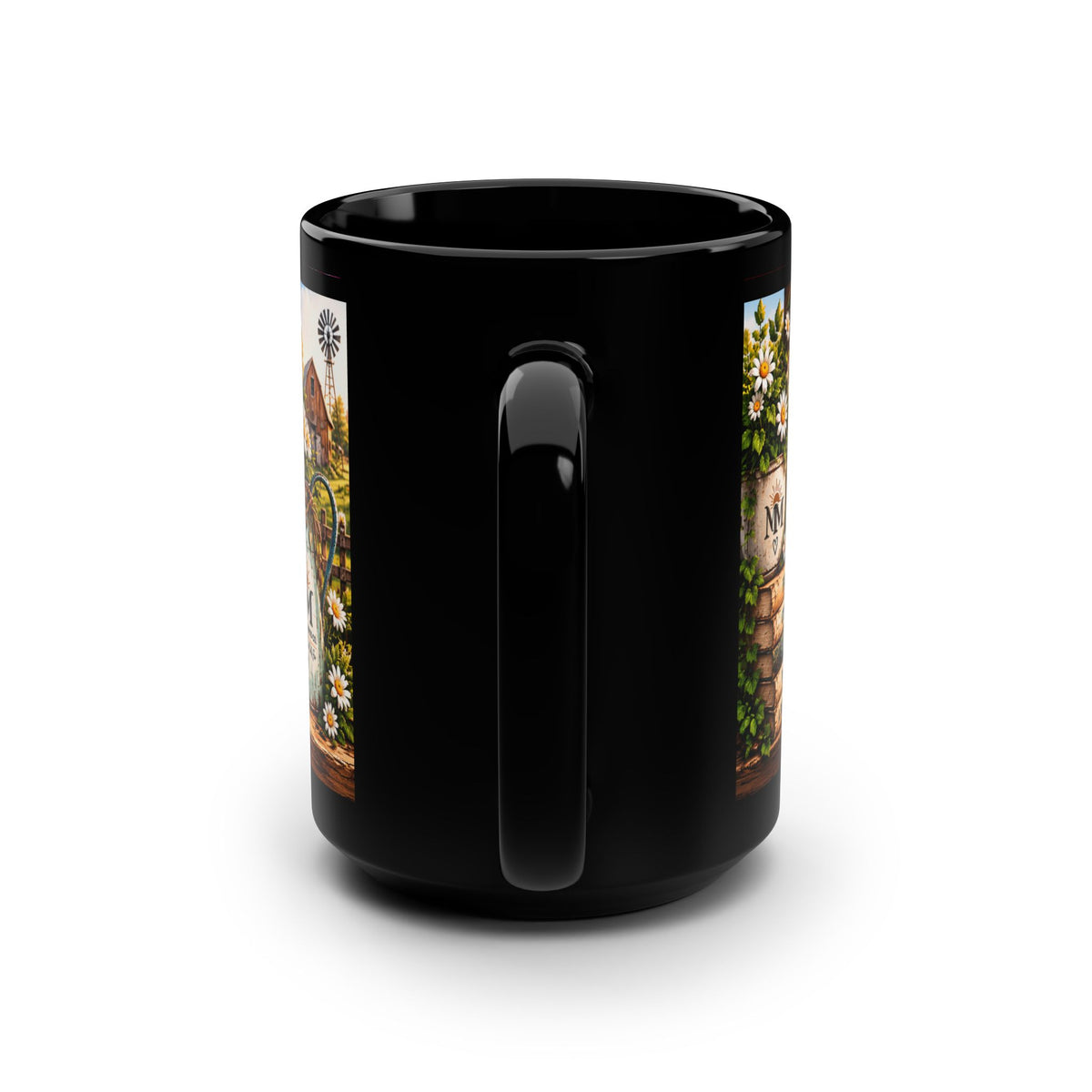 Mocha Proverbs 17:22 Black Mug, 15oz
