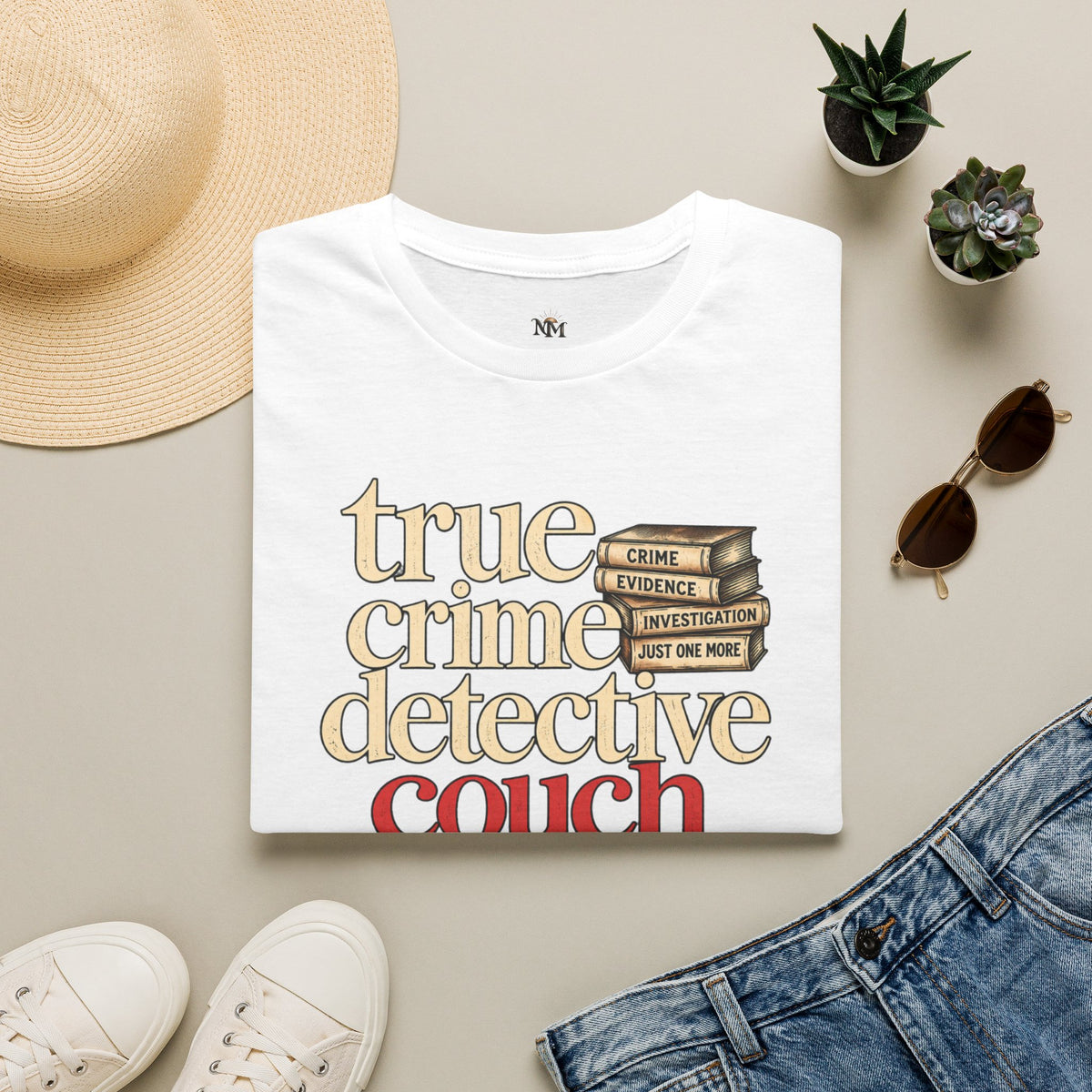 True Crime Detective Couch T-Shirt — "True Crime Detective Couch Division" Graphic Tee