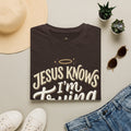 Jesus Knows I’m Trying T-Shirt — Faith-Based Christian Graphic Tee