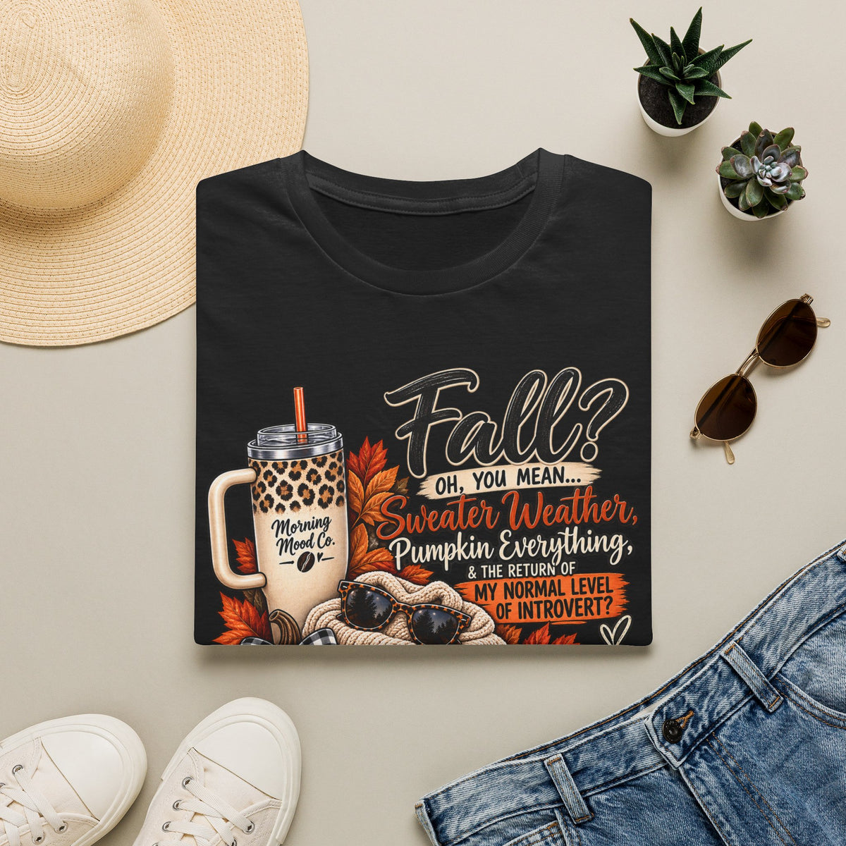 Fall My introvert Season  Unisex Softstyle T-Shirt