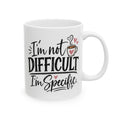 Mug — "I’m A Difficult Adult, But Coffee Helps" Ceramic Coffee Mug (11oz & 15oz)