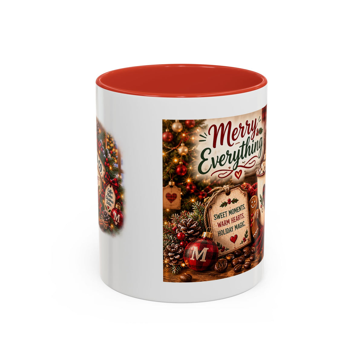 Christmas Coffee Mug — "Morning Mood Co. Merry Everything" Holiday Accent Mug (11/15oz)