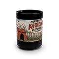 Currently Avoiding Responsibilities Black 15oz Mug — Funny Pup Relaxing Coffee Cup