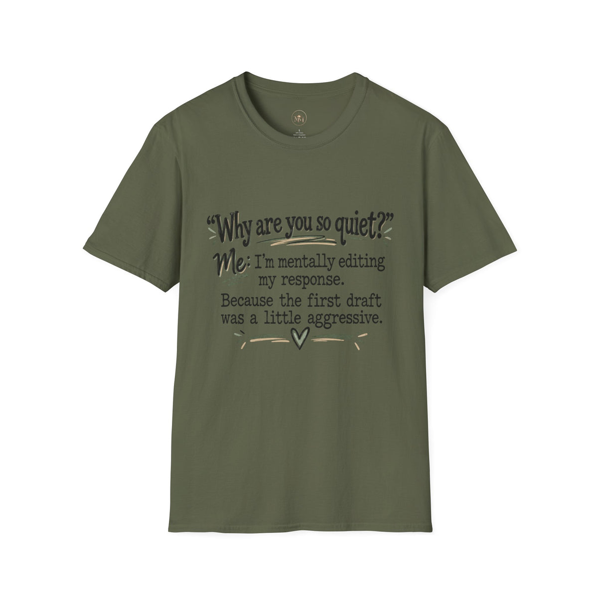 Why Are You So Quiet? I'm Mentally Editing My First Thought, It Was a Little Aggressive - Funny T-Shirt
