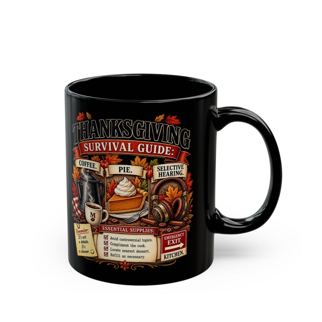 The Survival Guide Black Mug (11oz, 15oz)