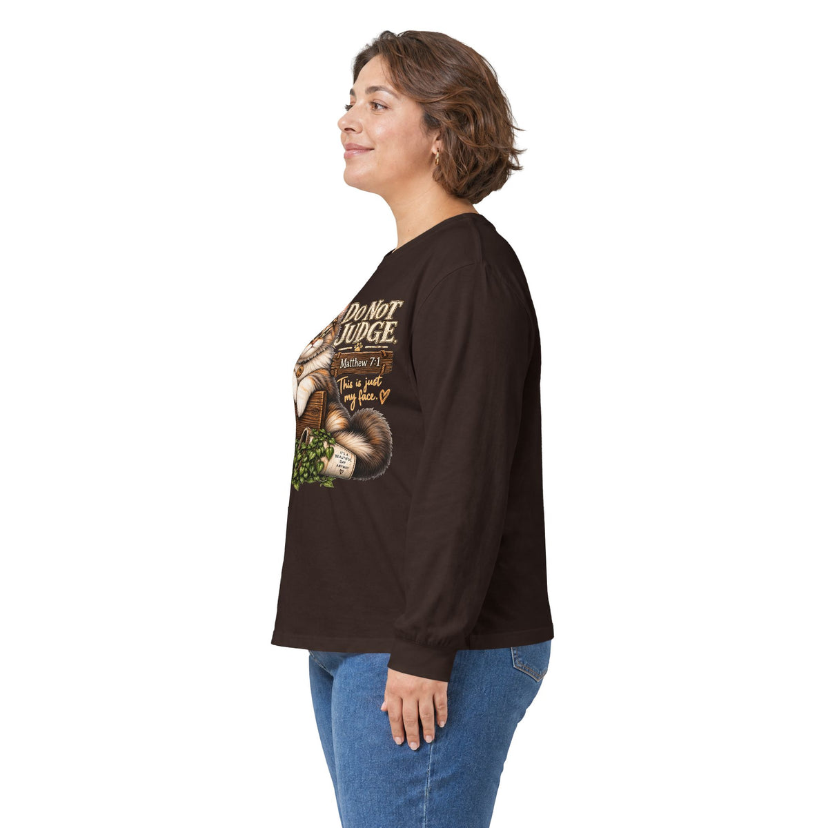 Do Not Judge Funny Cat Long Sleeve Tee
