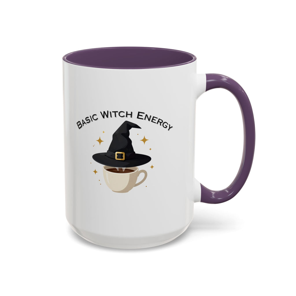 Basic Witch Energy Coffee Mug – Cute Halloween Witch Hat Tea Cup Accent Mug (11/15oz)