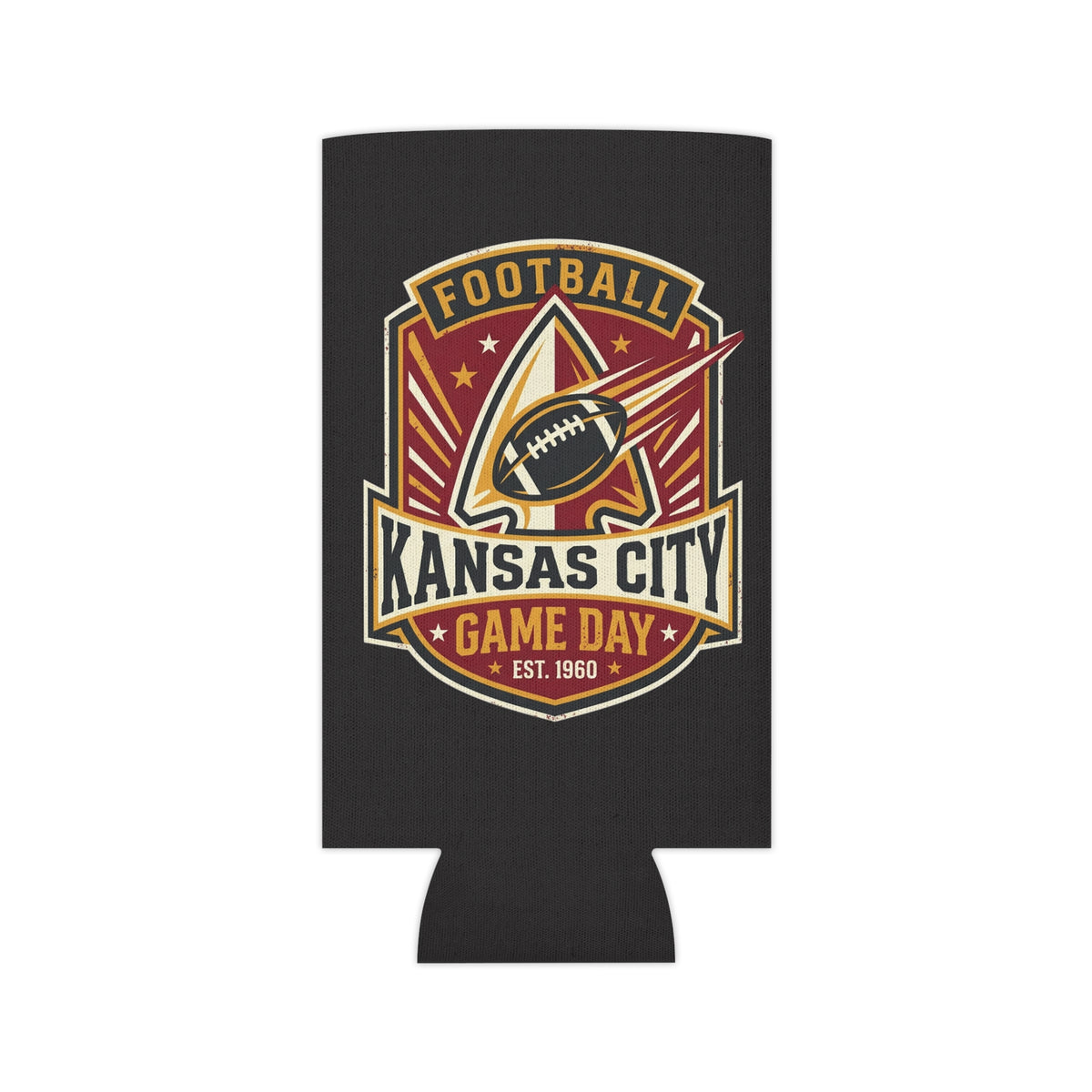 Kansas City Game Day Can Cooler - Football Tailgate Drink Koozie