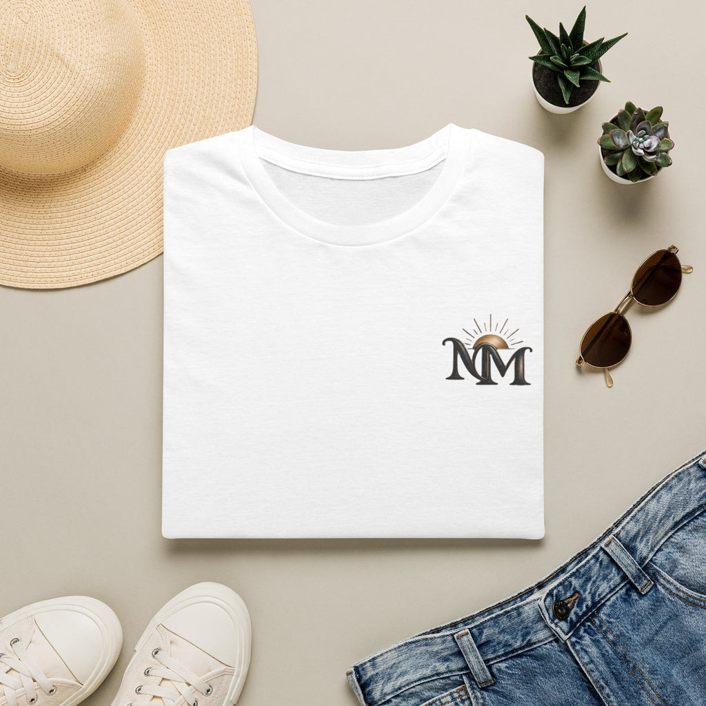 NM Sunrise Logo T‑Shirt — Minimal Monogram Tee
