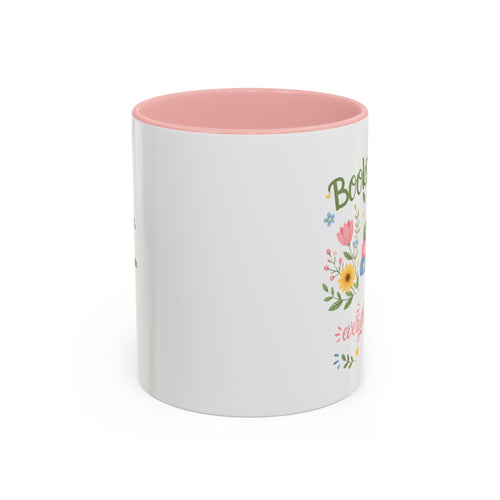 Books and Coffee Mug — "Books and Coffee Make Everything Perfect" Ceramic Accent Mug