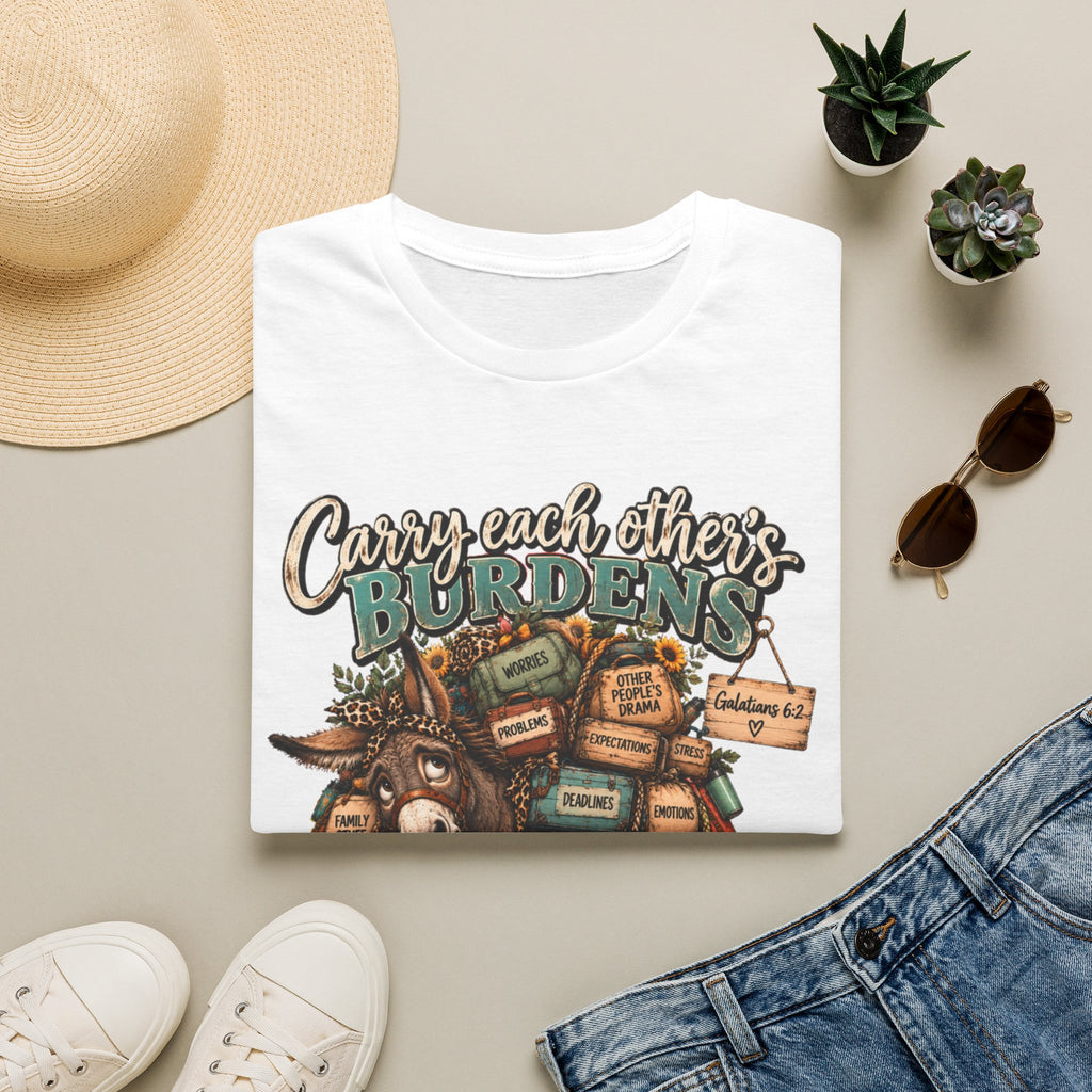 Carry Each Other's Burdens T-Shirt — Christian Encouragement Tee (Galatians 6:2)