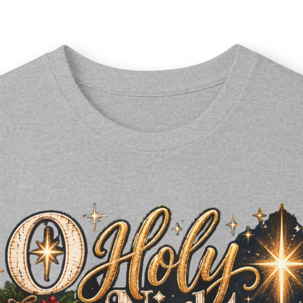 Holy Night Nativity Long Sleeve Tee — Christmas Religious Tee