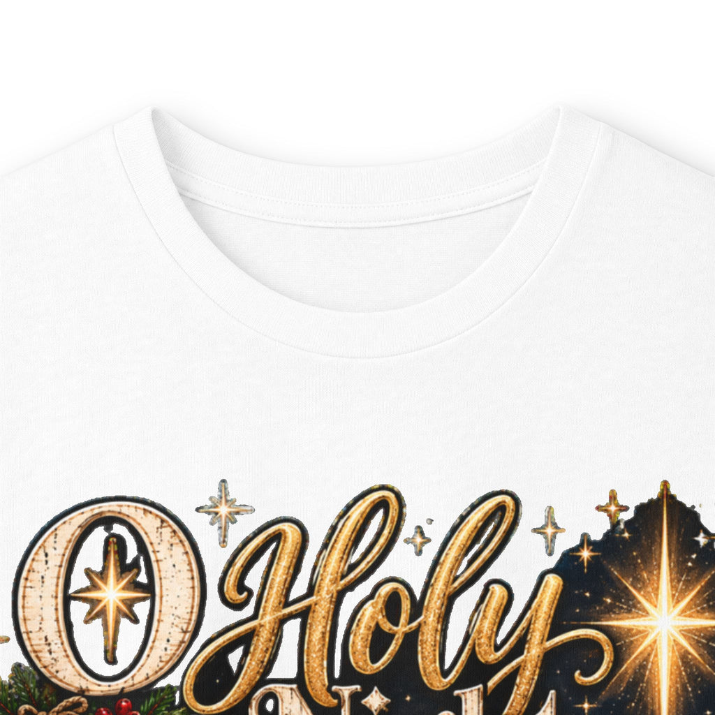 Holy Night Nativity Long Sleeve Tee — Christmas Religious Tee