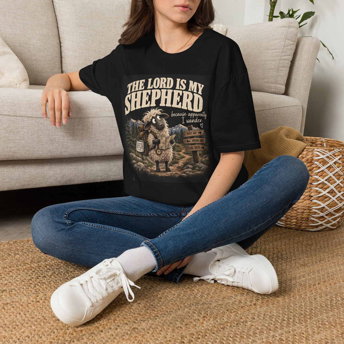 Christian Shepherd T‑Shirt — "The Lord Is My Shepherd" Funny Sheep Faith Tee