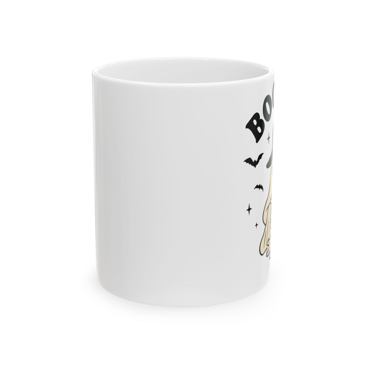Halloween Boo Ghost Ceramic Mug — Cute Pumpkin Trick-or-Treat Coffee Cup (11oz/15oz)