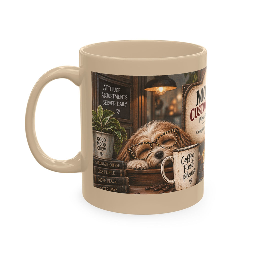 Funny Morning Customer Service Coffee Mug – 'Please Take a Number' Ceramic Cup